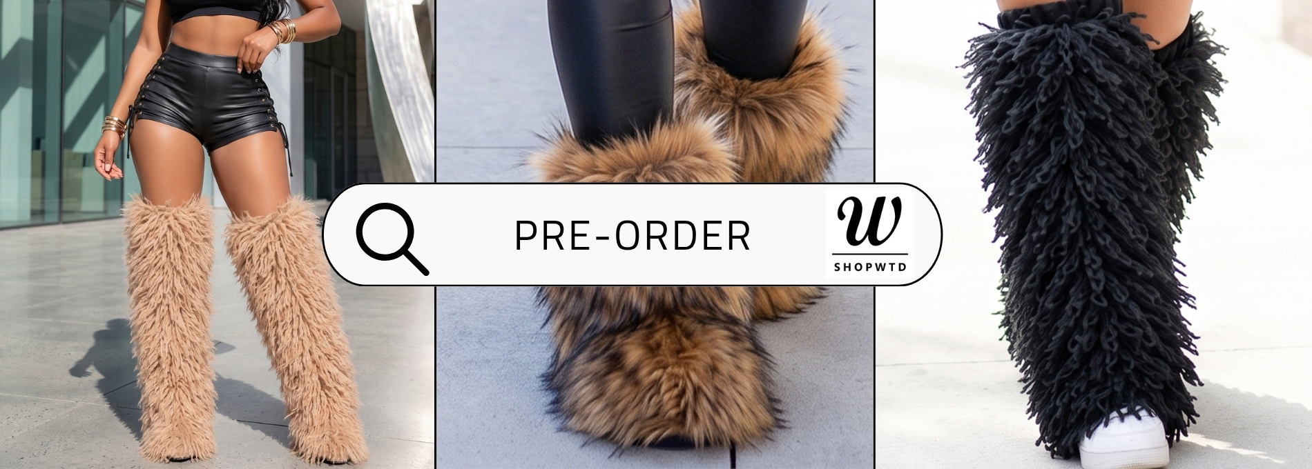 Homepage banner featuring clothing promotions, new arrivals, and special offers.